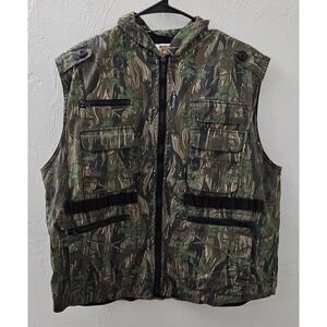 Jr. G.I. By‎ Rothco Full-Zip Hooded Ranger Vest Boy's Size XL Camouflage Hunting